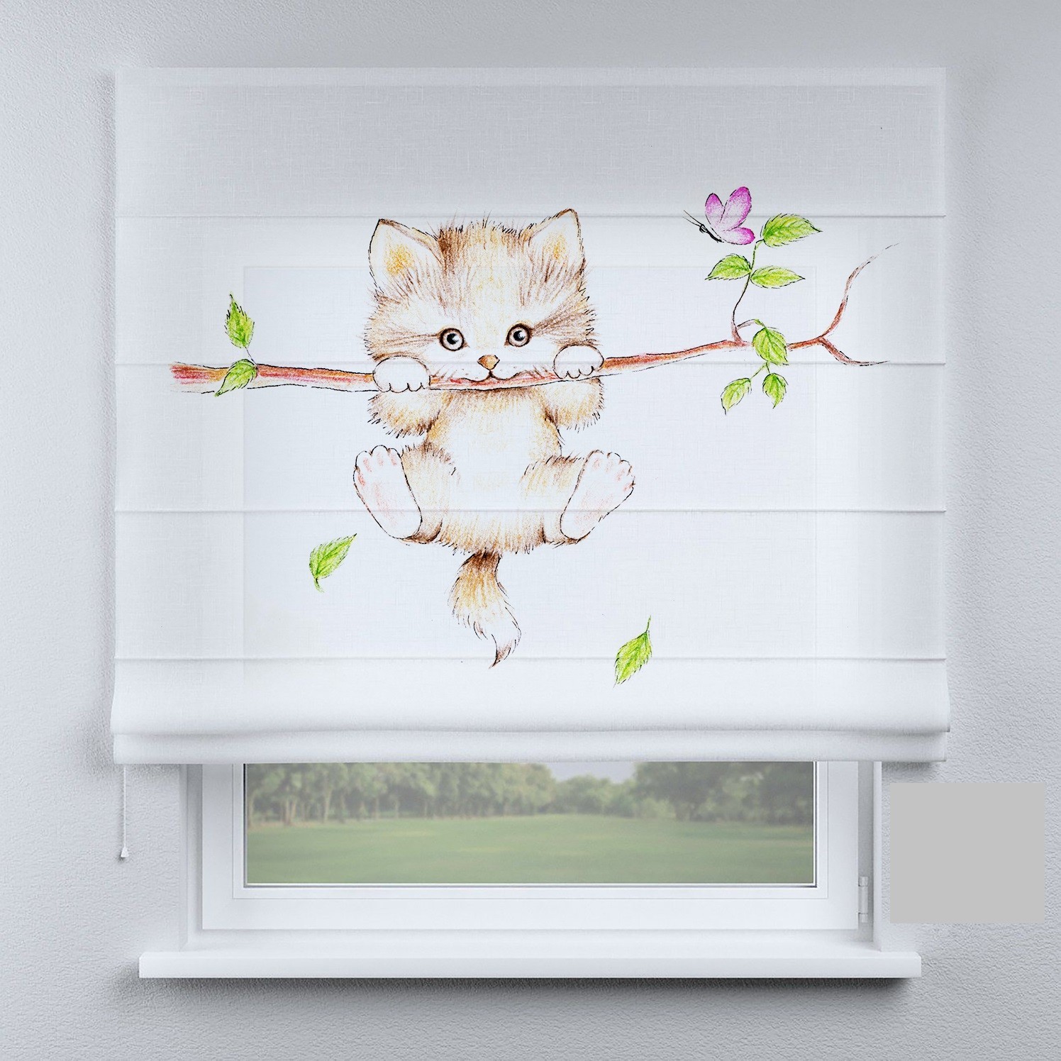 

Римские шторы DECOLIV котик 60*170 см