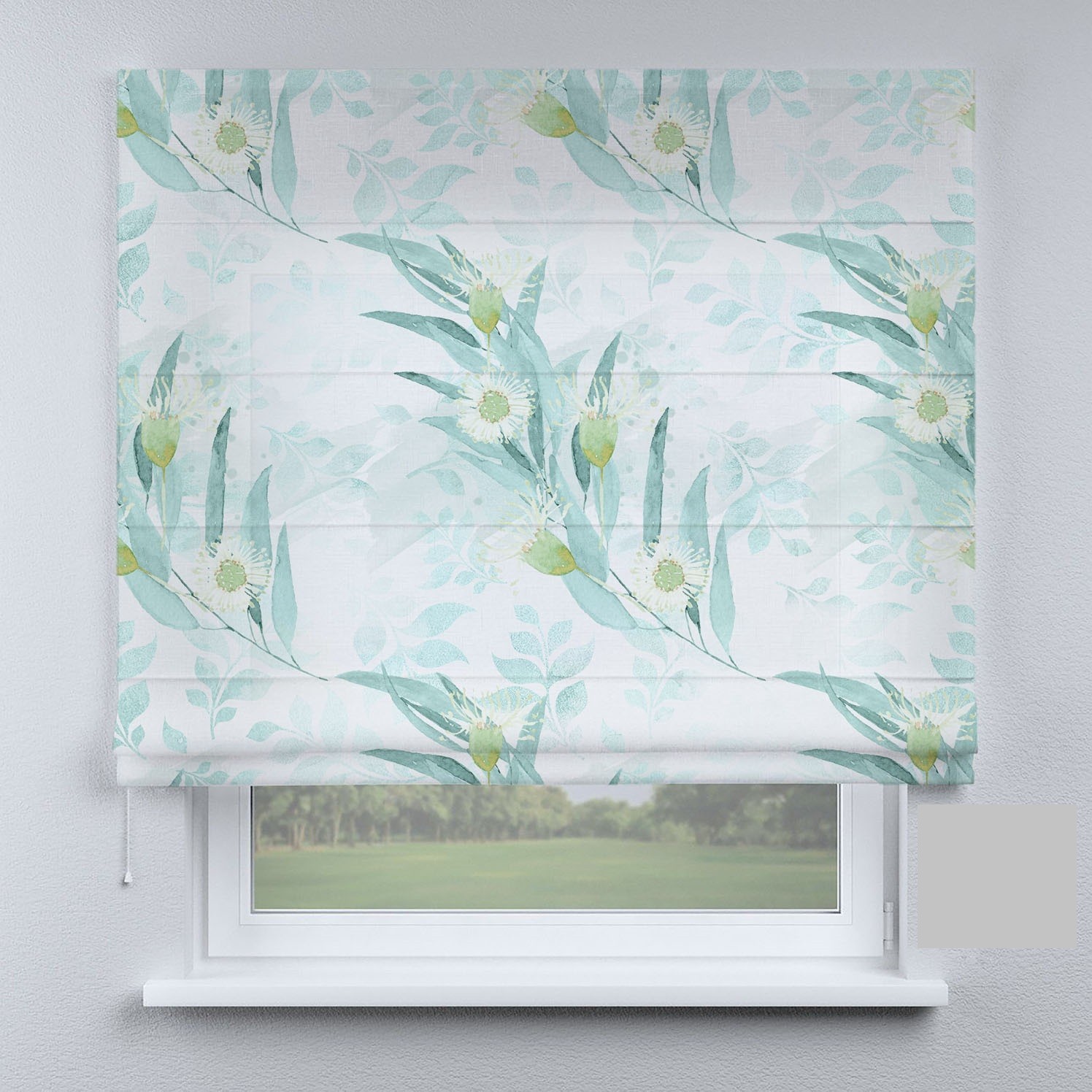 

Римские шторы DECOLIV зеленые листья 200*170 см