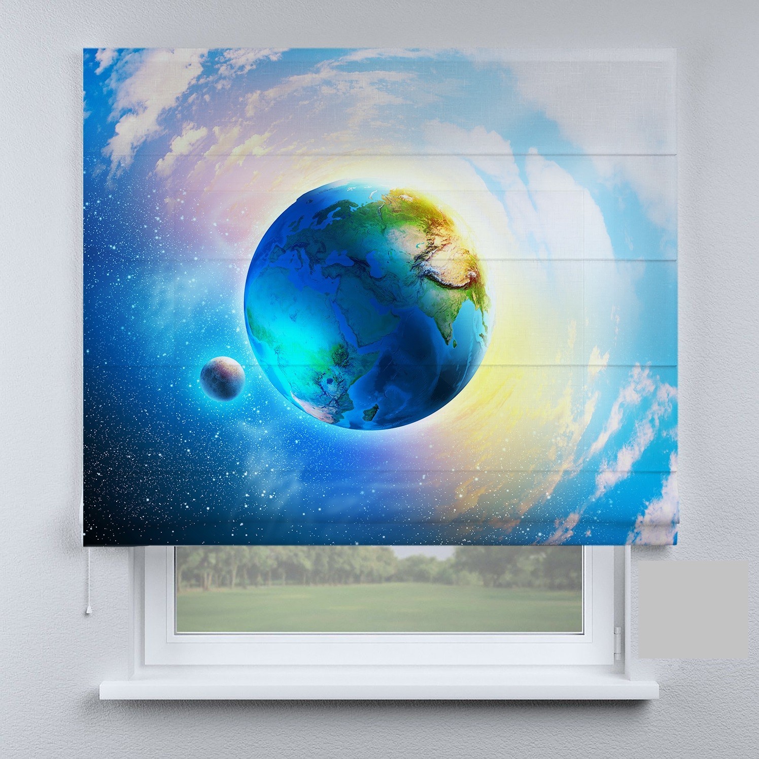 

Римские шторы DECOLIV планета Земля 40*170 см