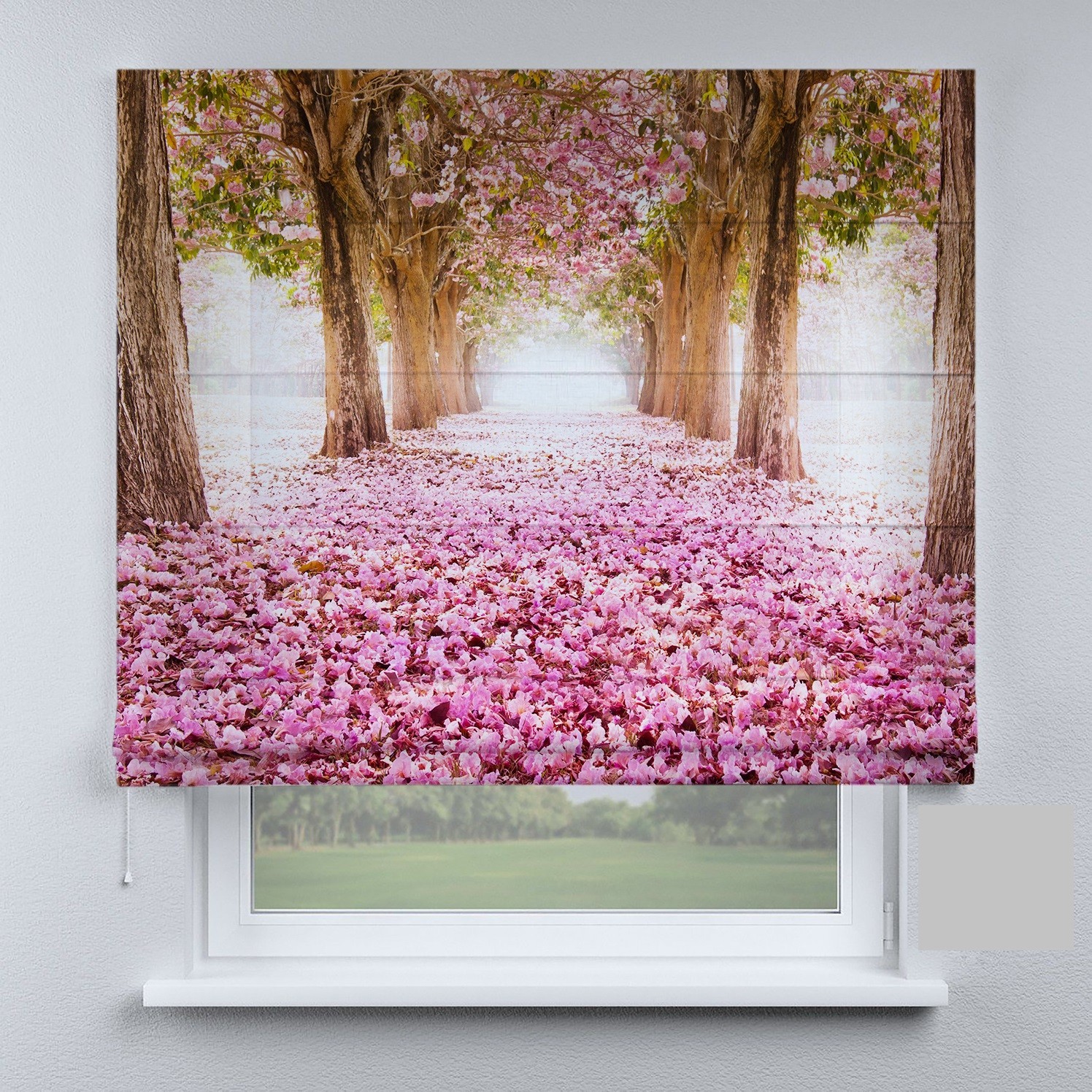 

Римские шторы DECOLIV алея с цветами 150*170 см