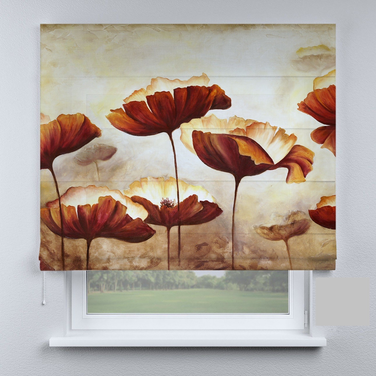 

Римские шторы DECOLIV цветок этно 170*170 см