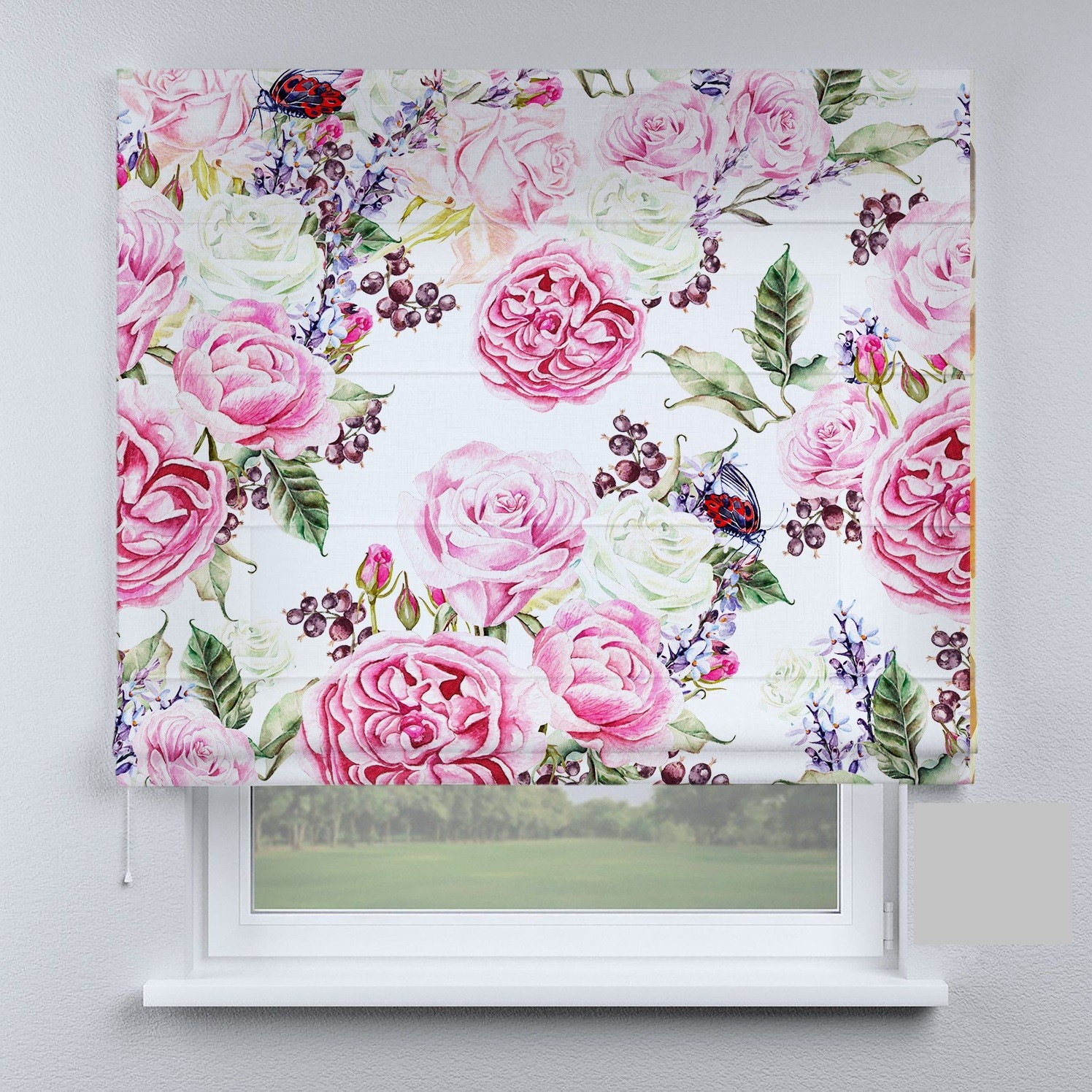 

Римские шторы DECOLIV цветы большие этно 190*170 см