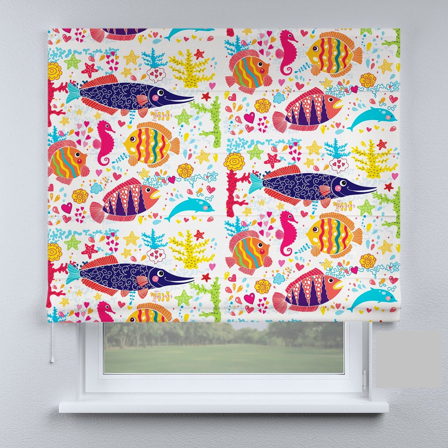 

Римские шторы DECOLIV рыбки разноцветные 240*170 см