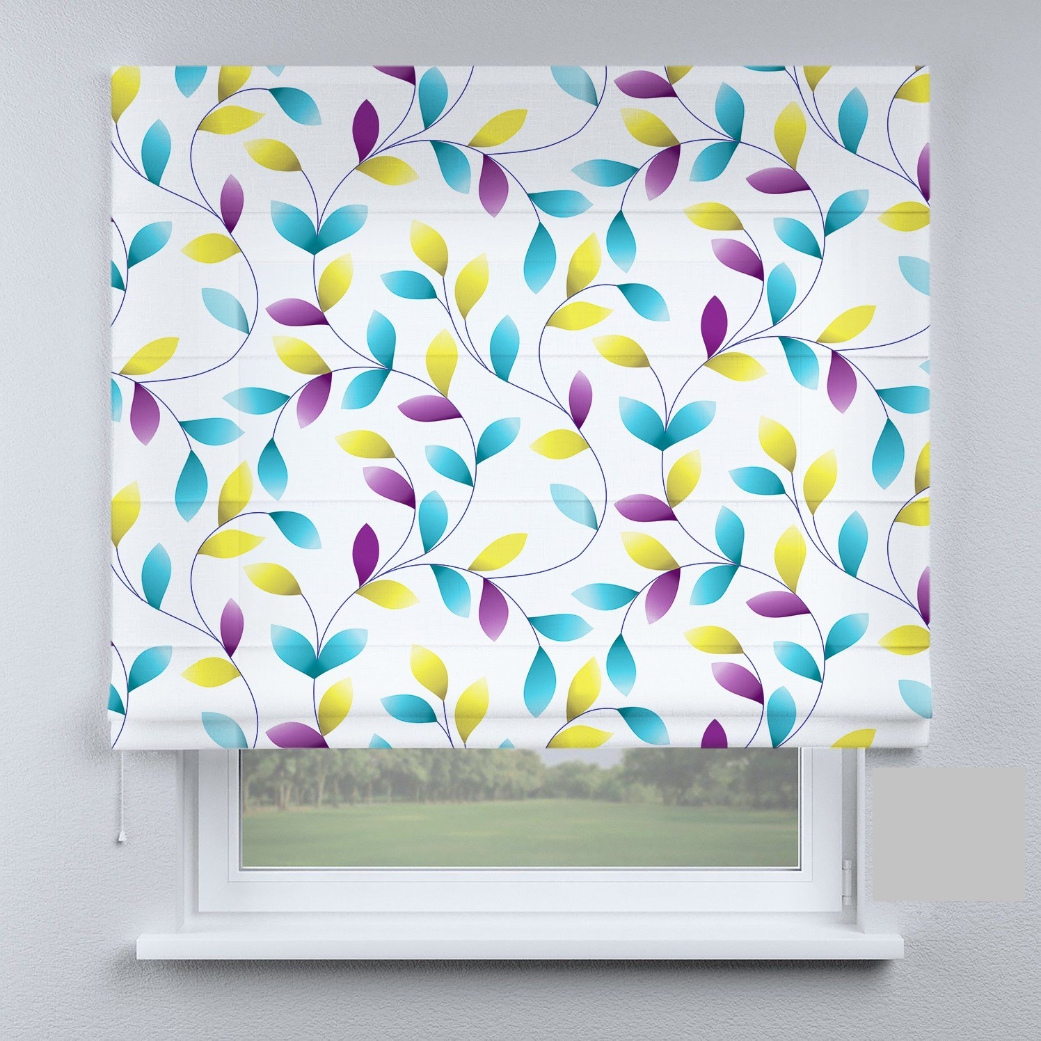 

Римские шторы DECOLIV листья вензеля разноцветные 110*170 см