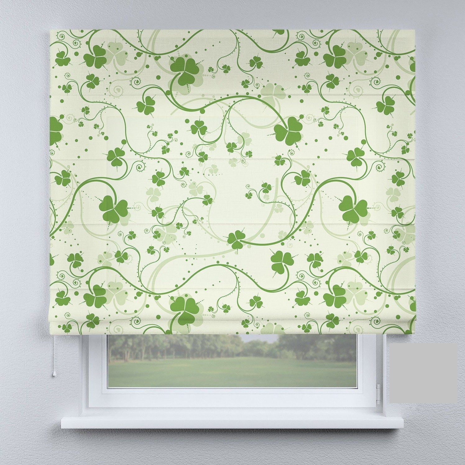 

Римские шторы DECOLIV прованс листья салатовые 150*170 см