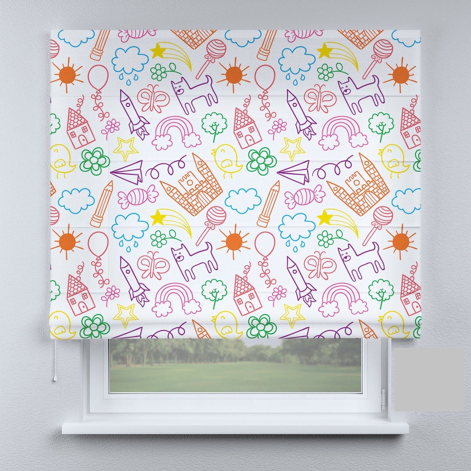 

Римские шторы DECOLIV детские замки 40*170 см