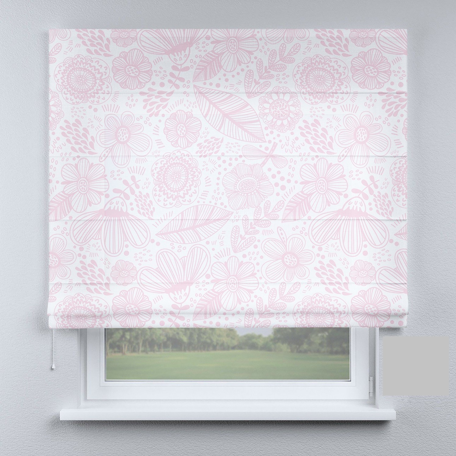 

Римские шторы DECOLIV листья с цветами 50*170 см