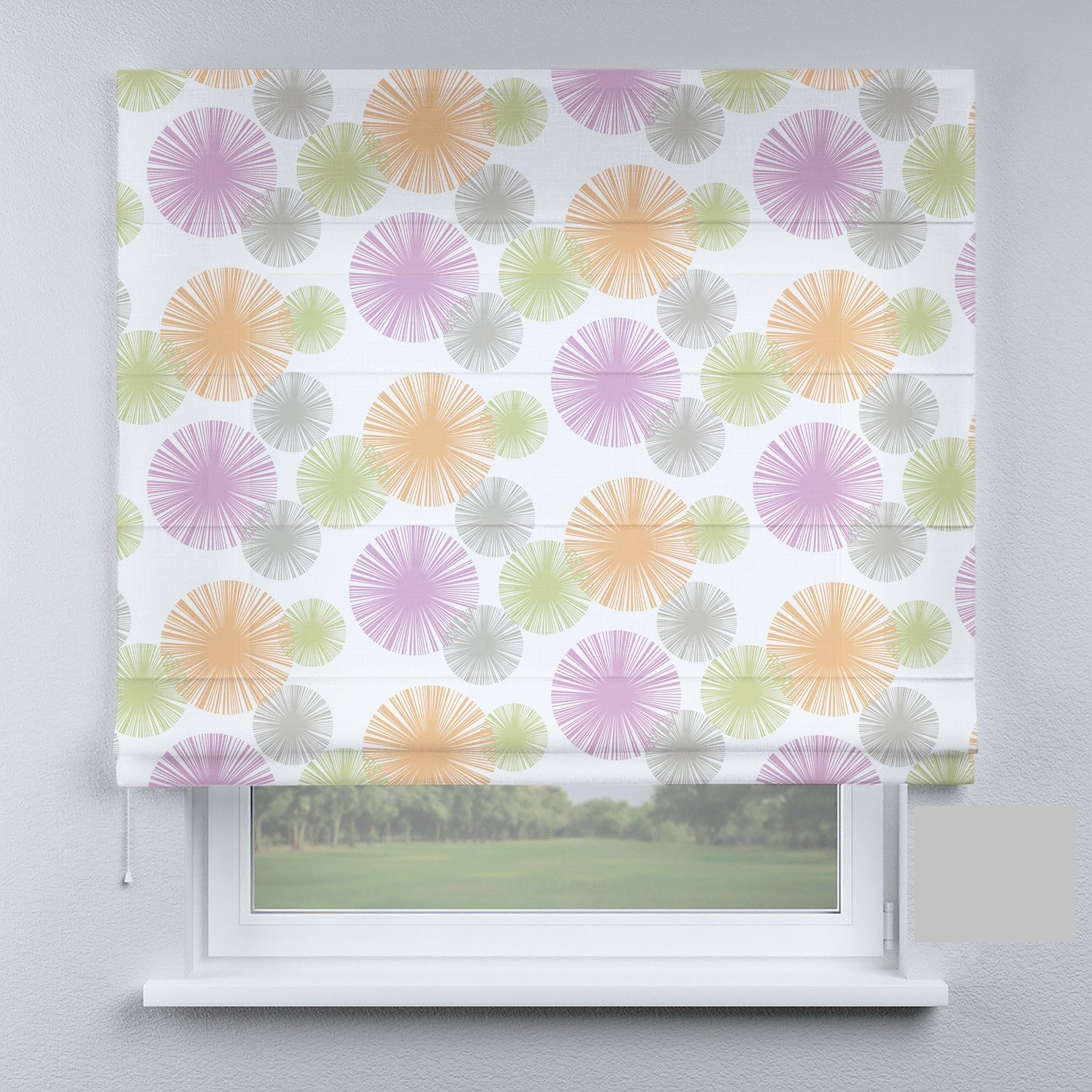 

Римские шторы DECOLIV одуванчики разноцветные маленькие 70*170 см