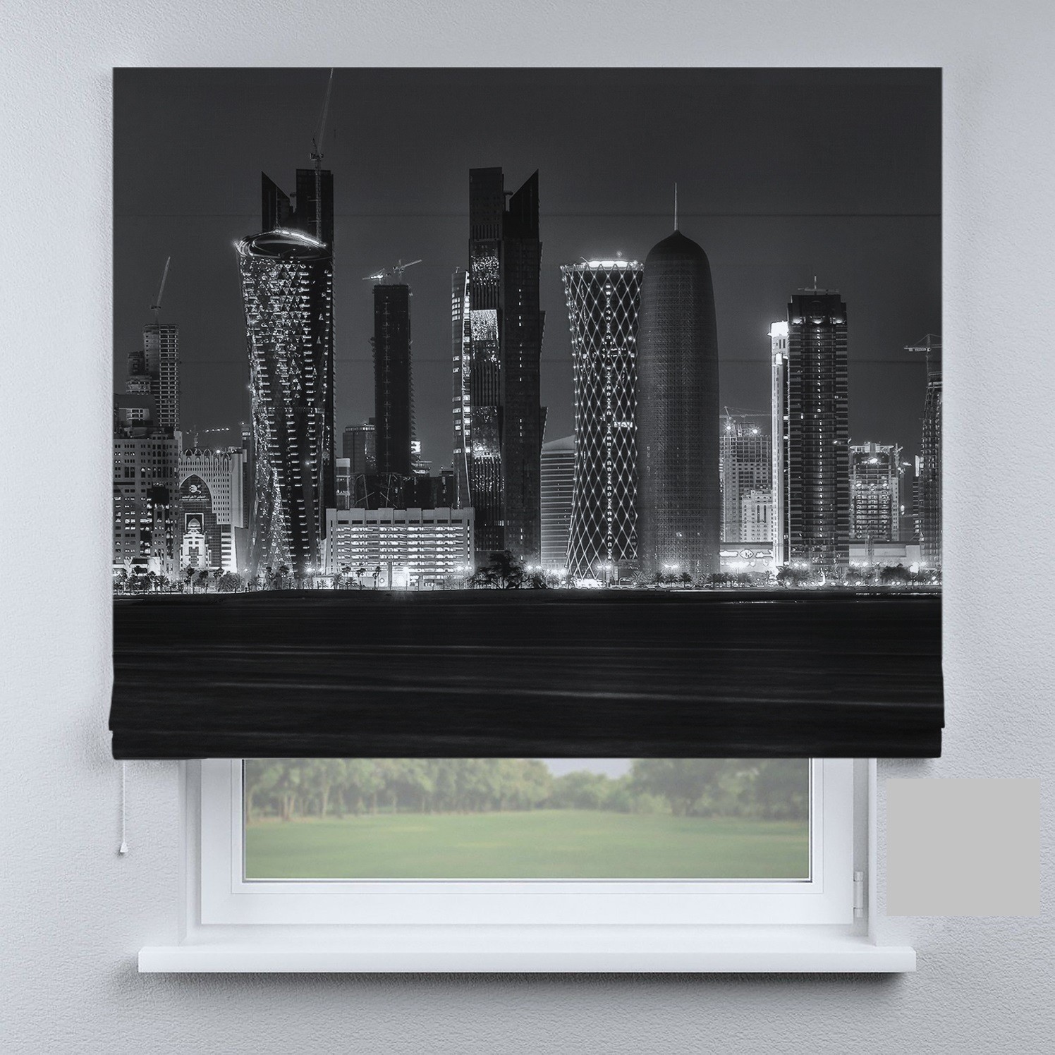 

Римские шторы DECOLIV город черно-белый 160*170 см