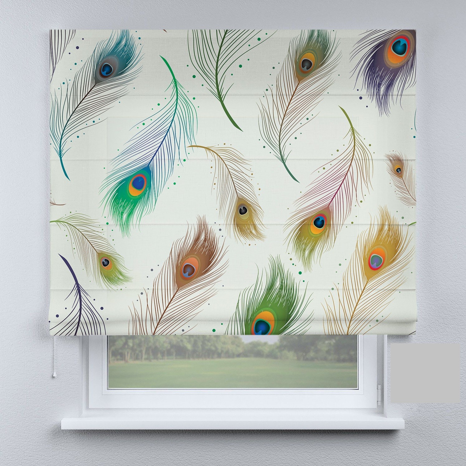 

Римские шторы DECOLIV павлина перо большое 140*170 см