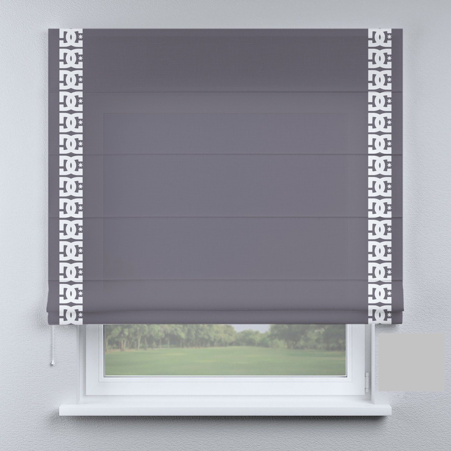 

Римские шторы DECOLIV темно-серые с белым кантом 80*170 см