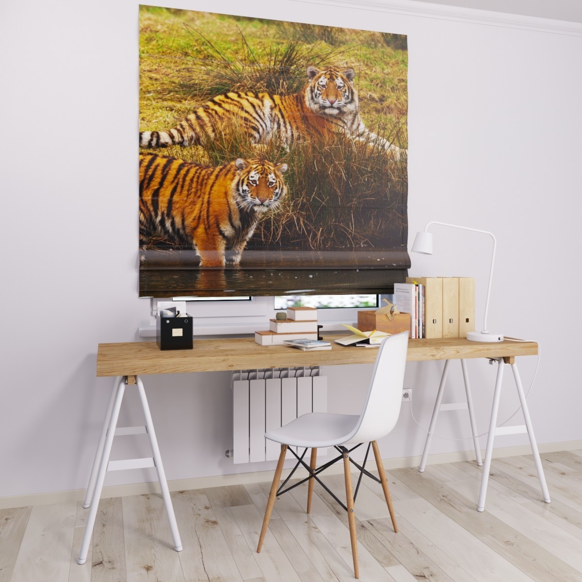 

Римские шторы DECOLIV тигры 120*170 см