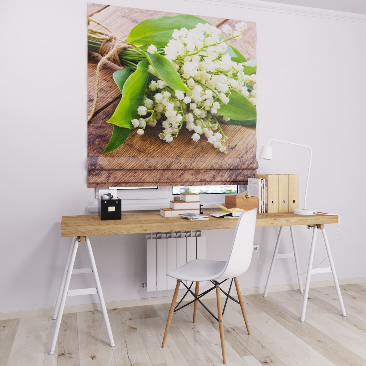 

Римские шторы DECOLIV ландыши 60*170 см