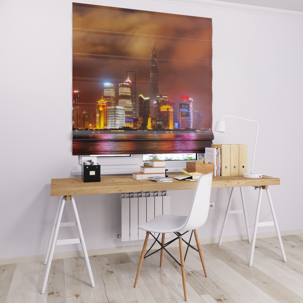 

Римские шторы DECOLIV город коричневый 200*170 см