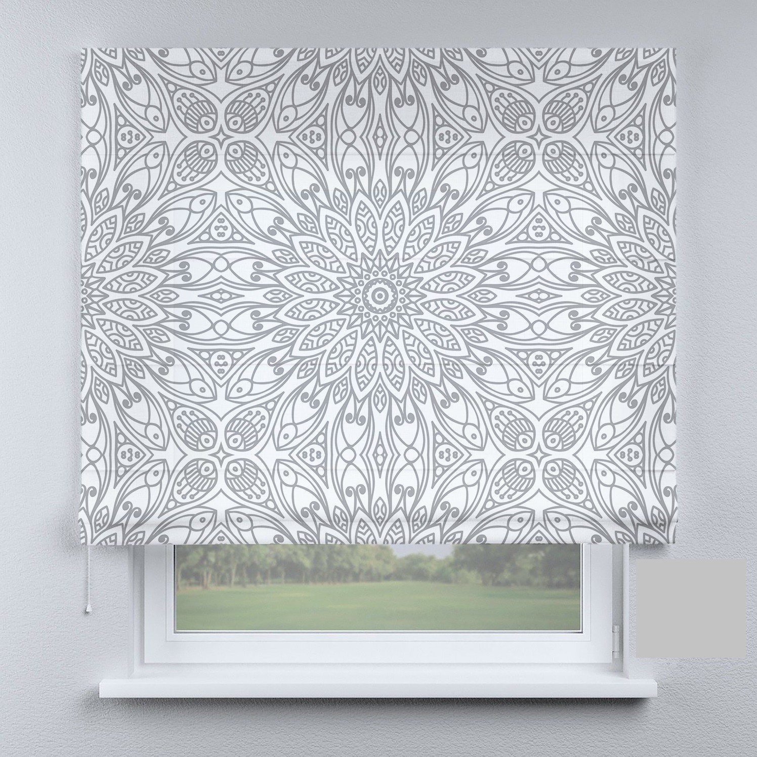 

Римские шторы DECOLIV солнечные узоры серые 150*170 см