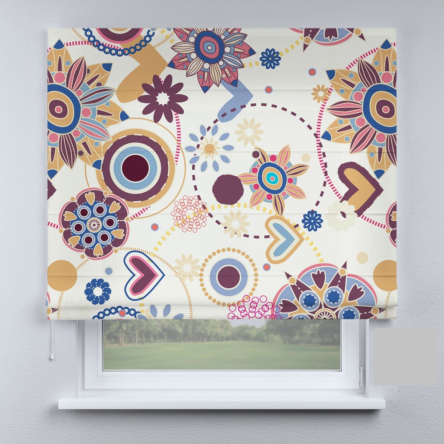 

Римские шторы DECOLIV дизайнерские разноцветные 60*170 см