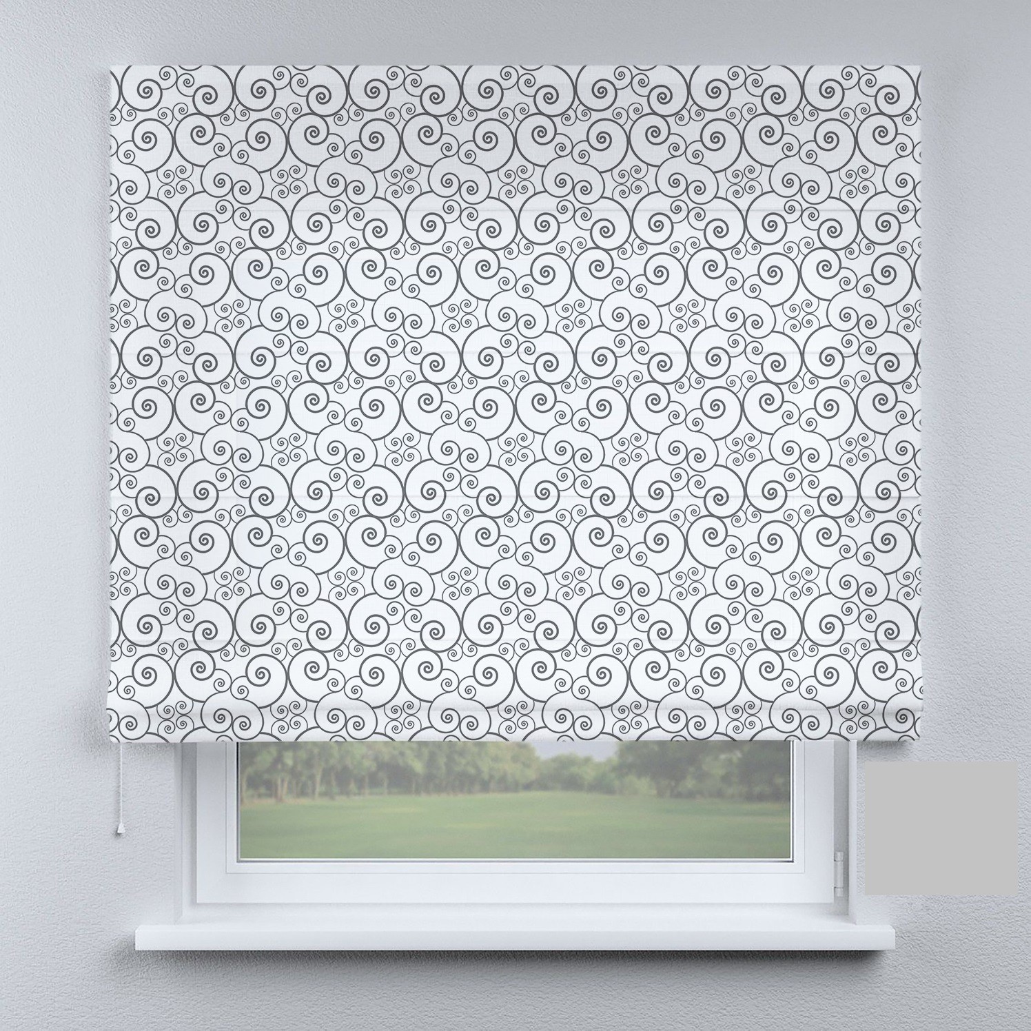 

Римские шторы DECOLIV вензеля белые 70*170 см