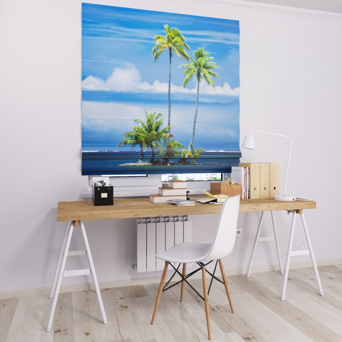 

Римские шторы DECOLIV пальмы в море 200*170 см