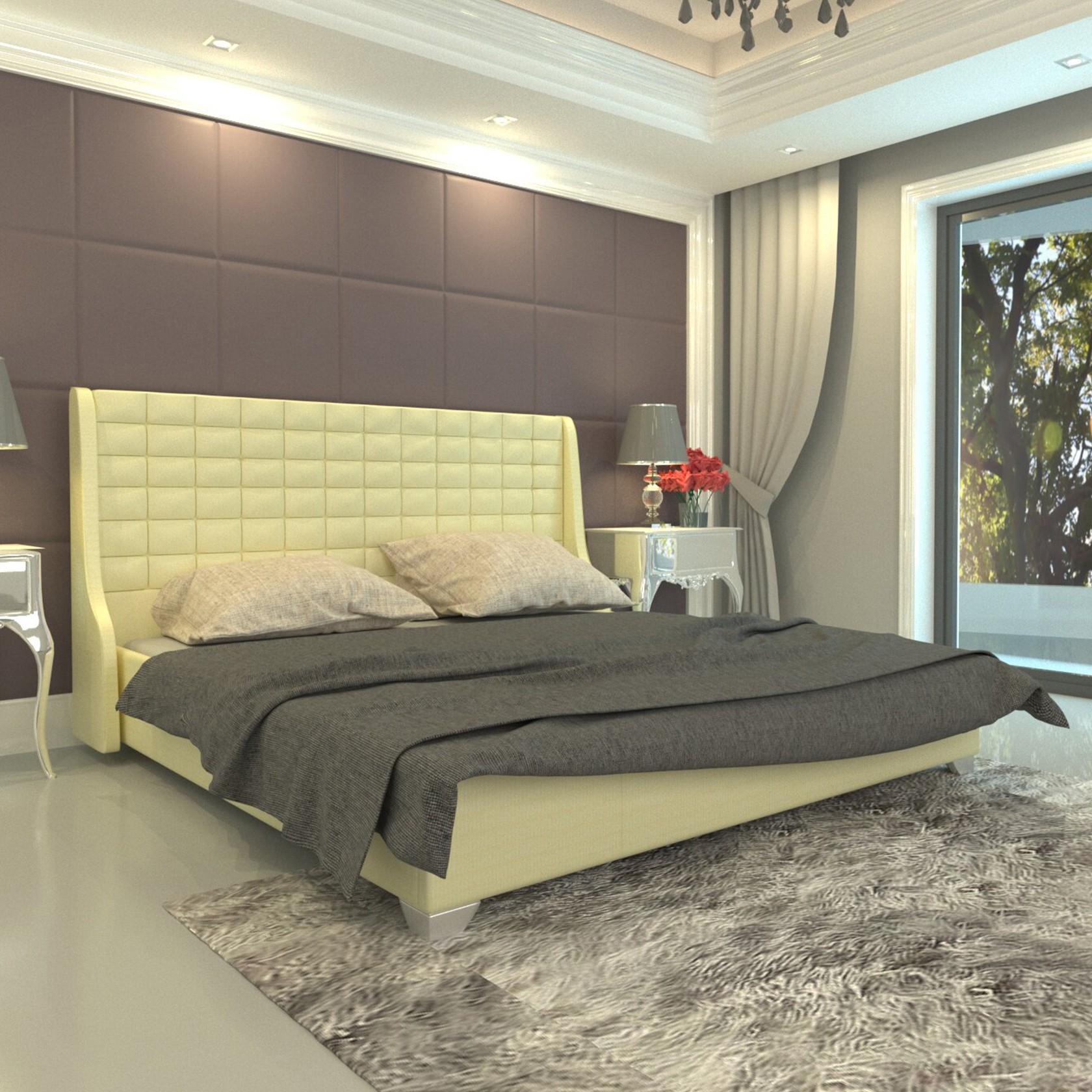 

Кровать Медина с механизмом Бежевая 160х200 см 111116_05