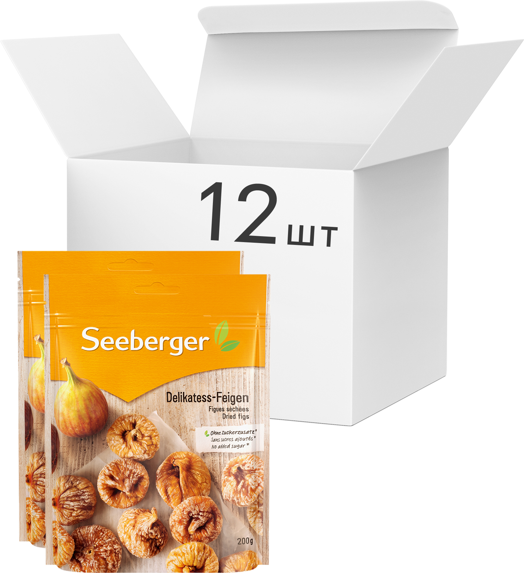 Акція на Упаковка инжира сушеного Seeberger деликатесного 200 г х 12 шт (4008258235898) від Rozetka UA
