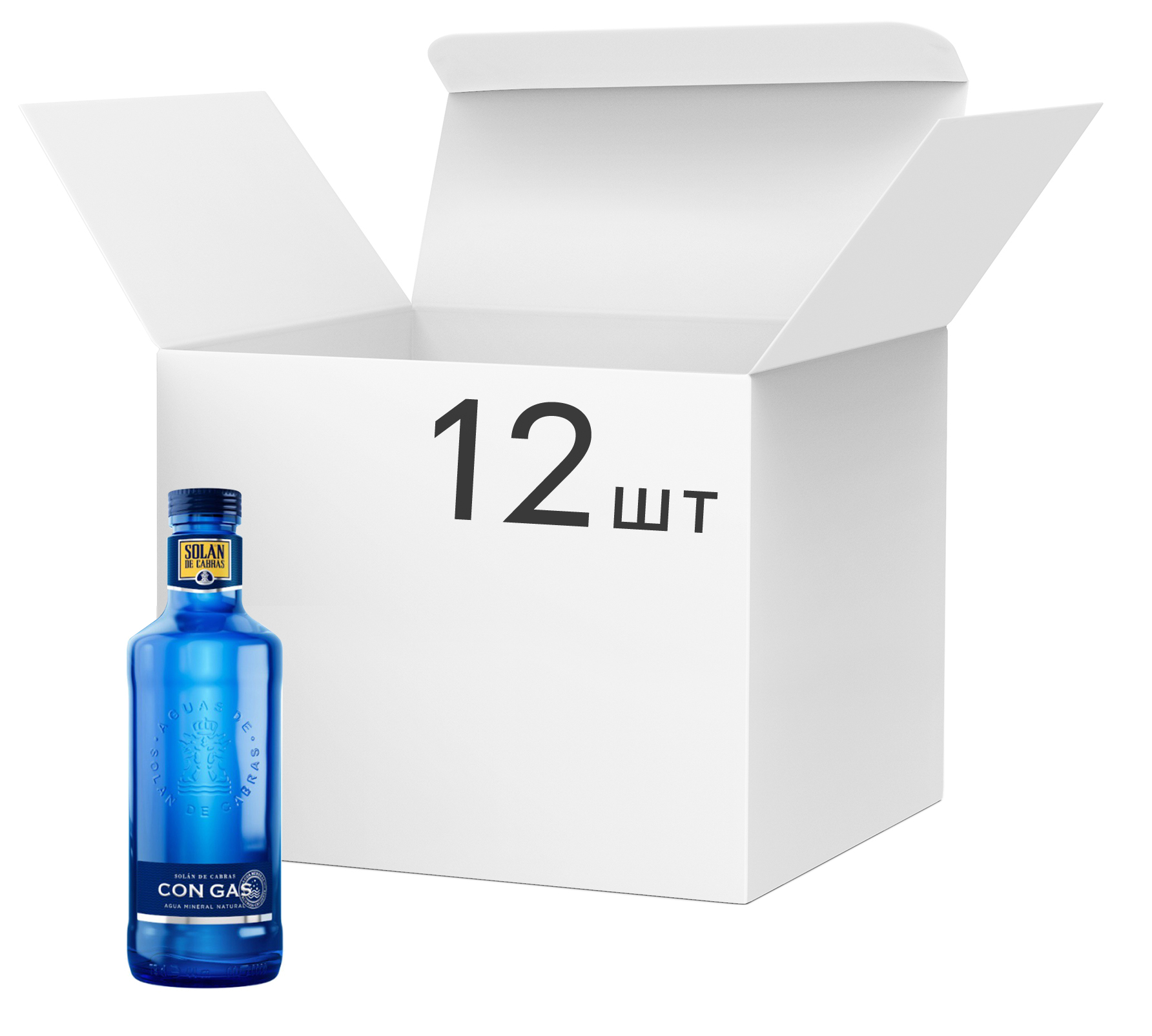 Акция на Упаковка воды минеральной сильногазированной Solan de Cabras 0.75 л х 12 бутылок (8411547212740) от Rozetka UA