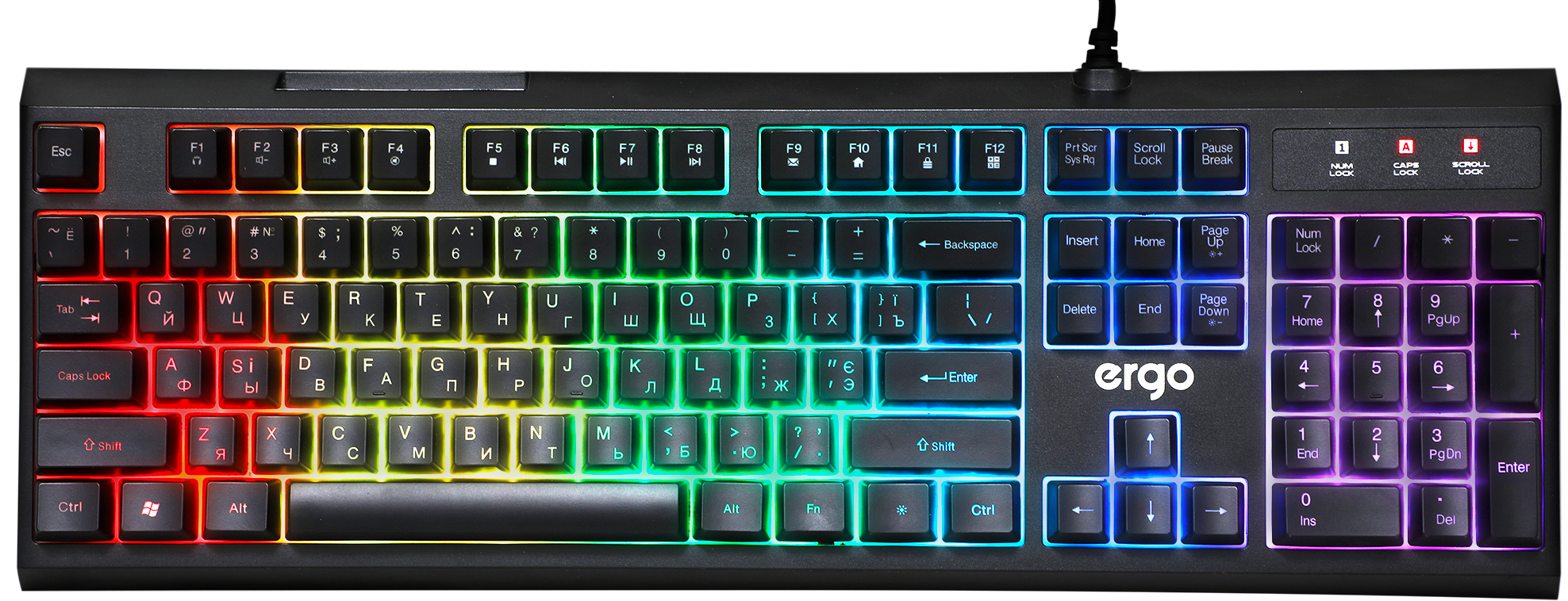

Клавиатура проводная Ergo KB-830 HB USB Black