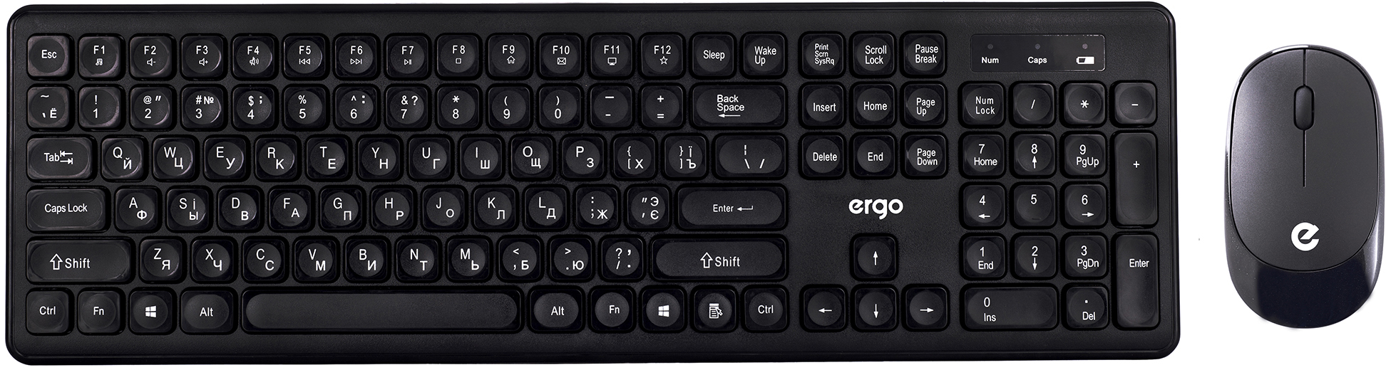 

Комплект беспроводной Ergo KM-250 WL Black