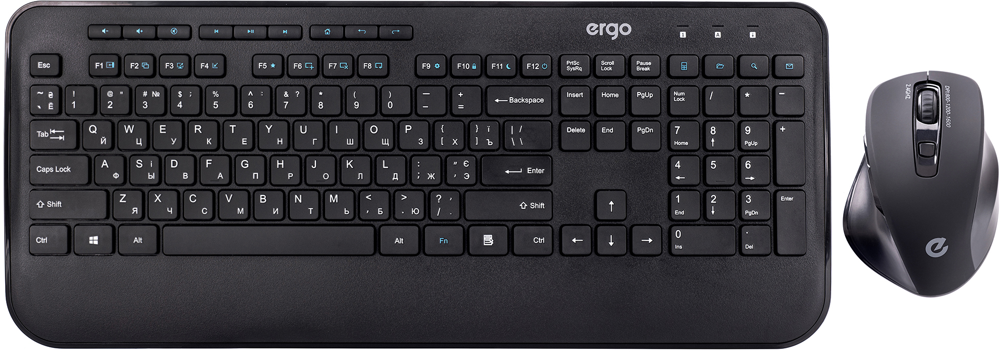 

Комплект беспроводной Ergo KM-710 WL Black