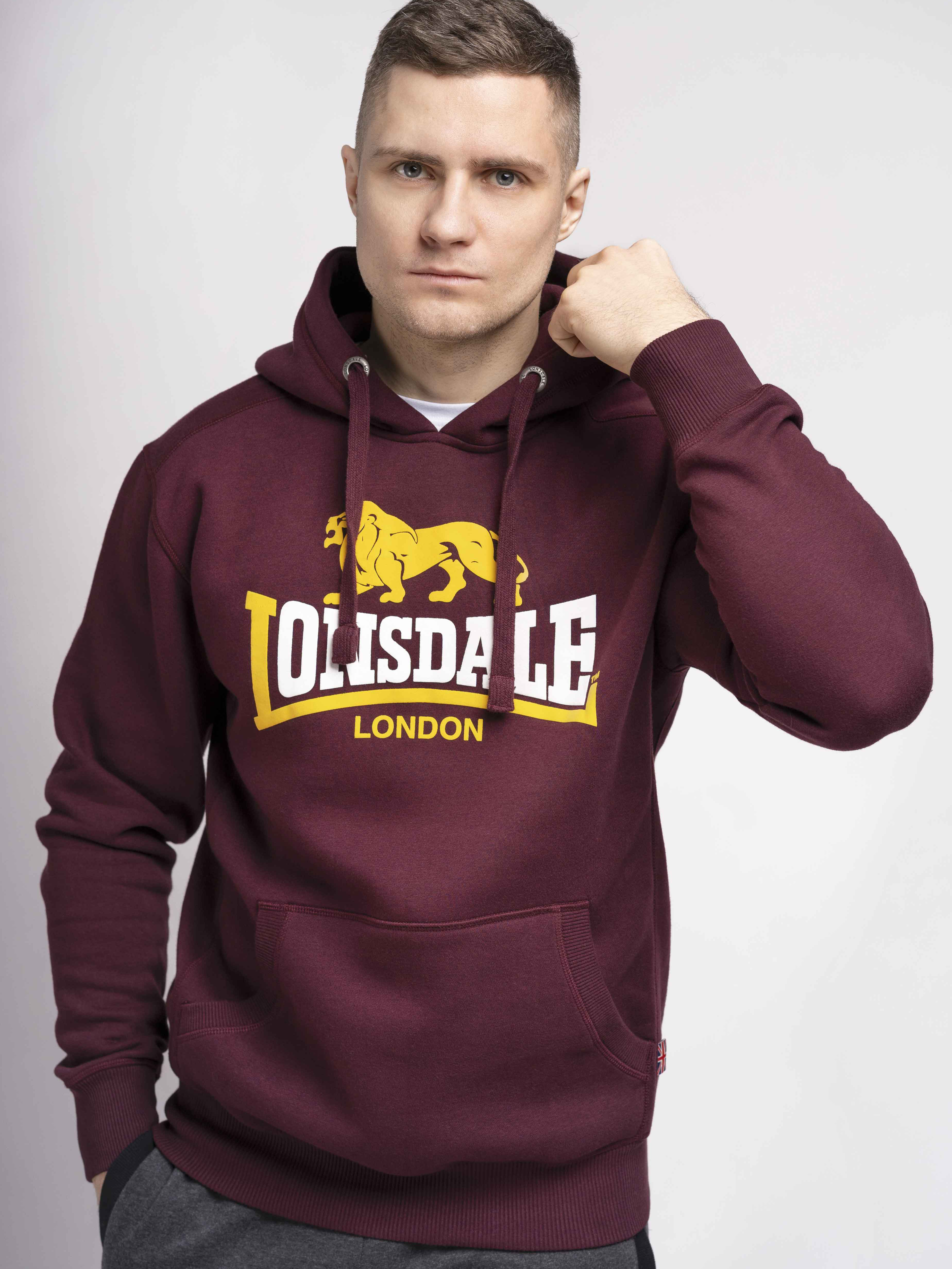 

Худи Lonsdale THURNING 116030-2003 L OxBlood