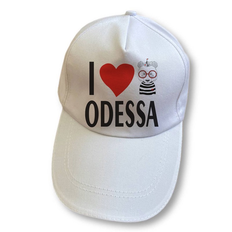 

Кепка белая Я люблю Одессу I Love Odessa k1077