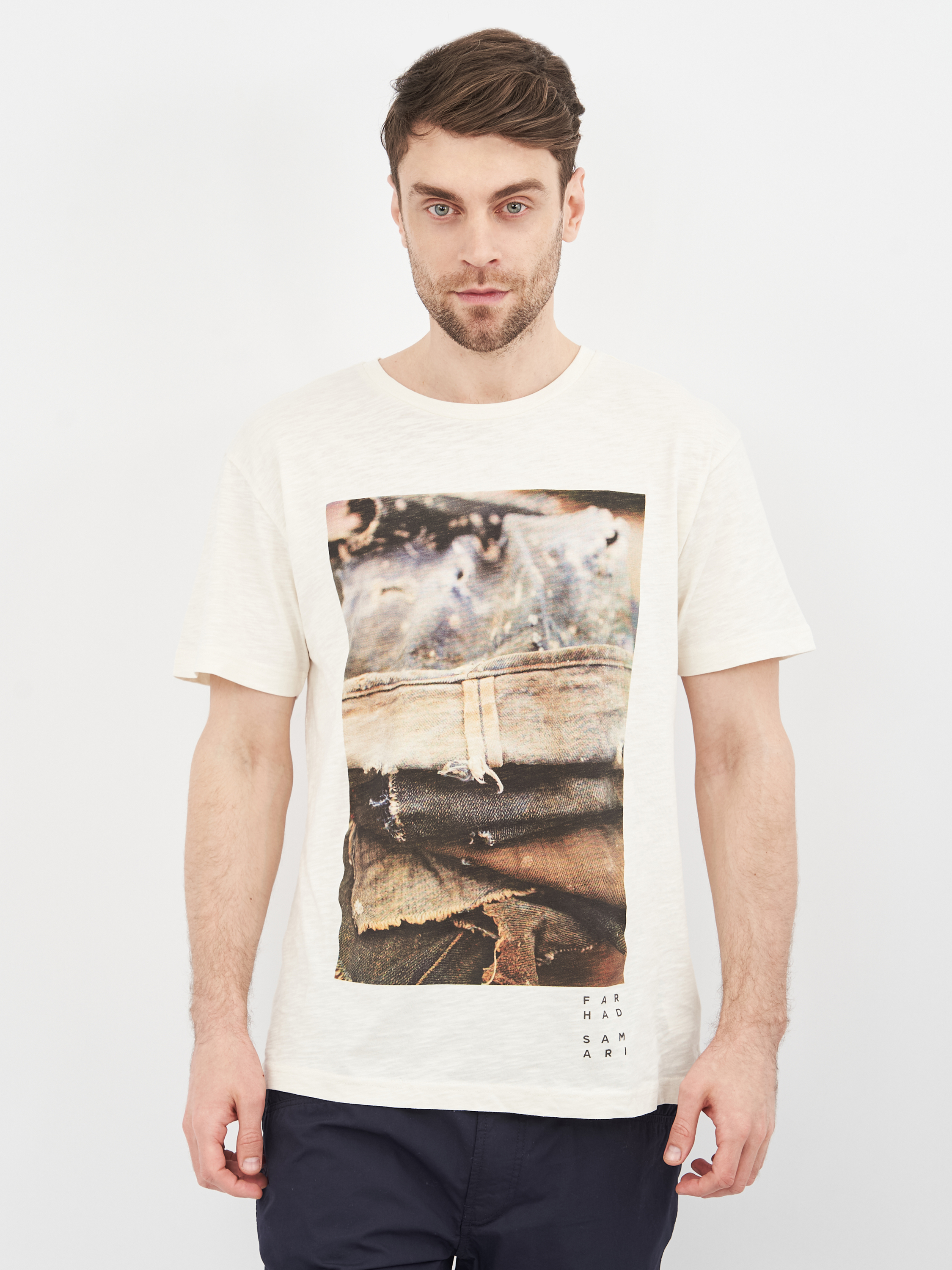 

Футболка H&M 712-2610361 L Молочная