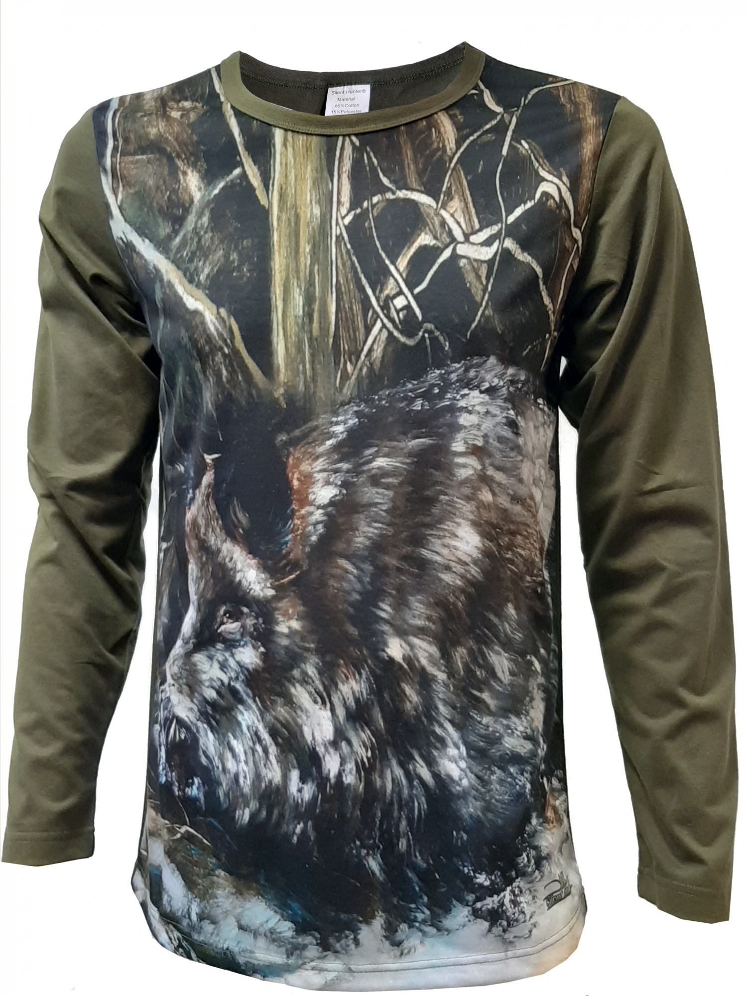 

Реглан Silent Hunter Футболка с длинным рукавом BOAR  Green, Реглан Silent Hunter Футболка с длинным рукавом BOAR XL Green