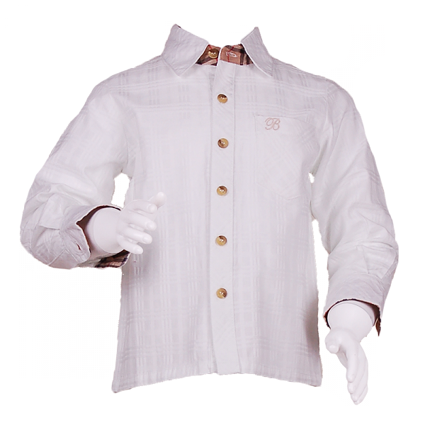 

Рубашка с вставками 4 года (104 см) B 30051-white белый цвет