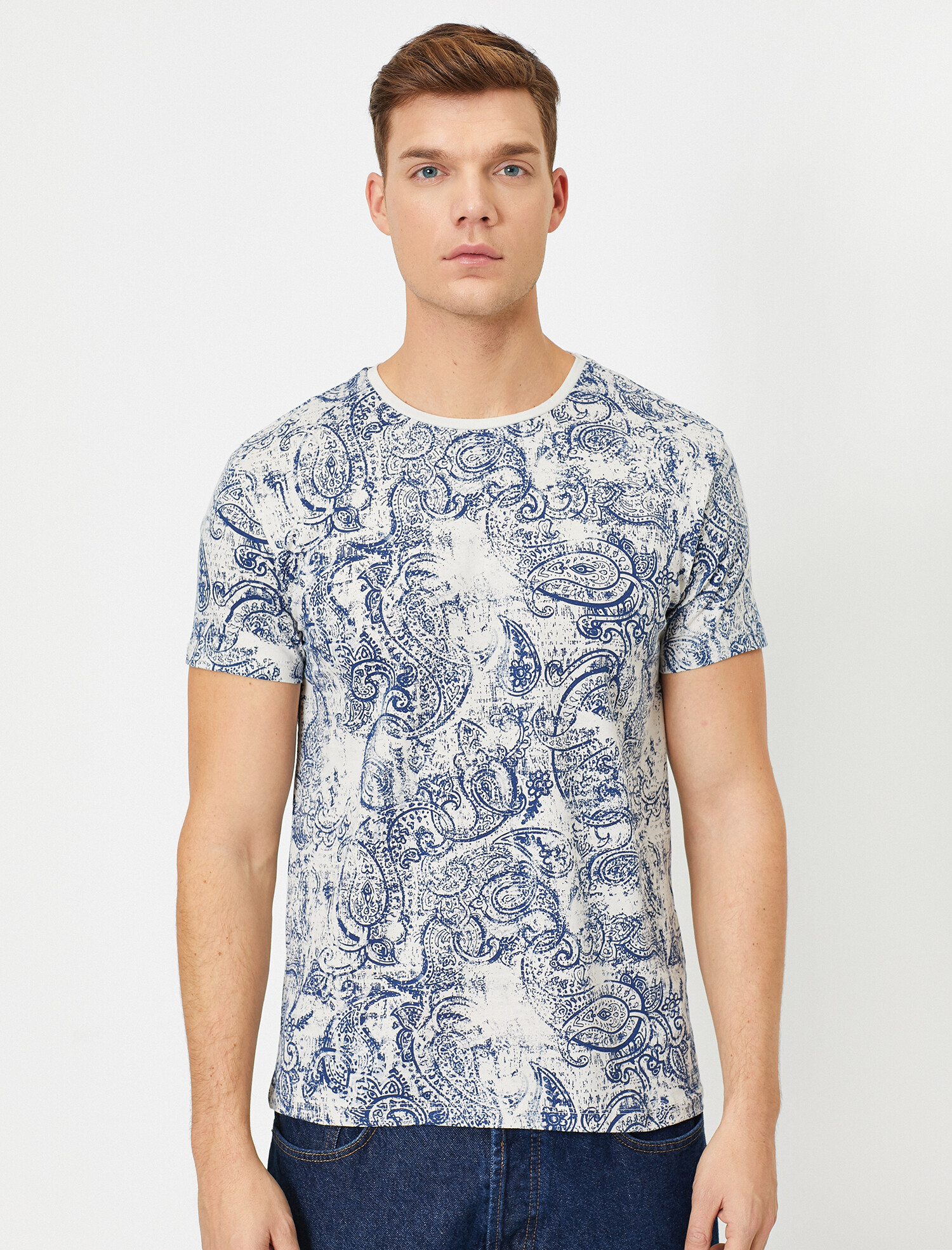 

Футболка Koton 0YAM11283CK-03D XL Beige Design