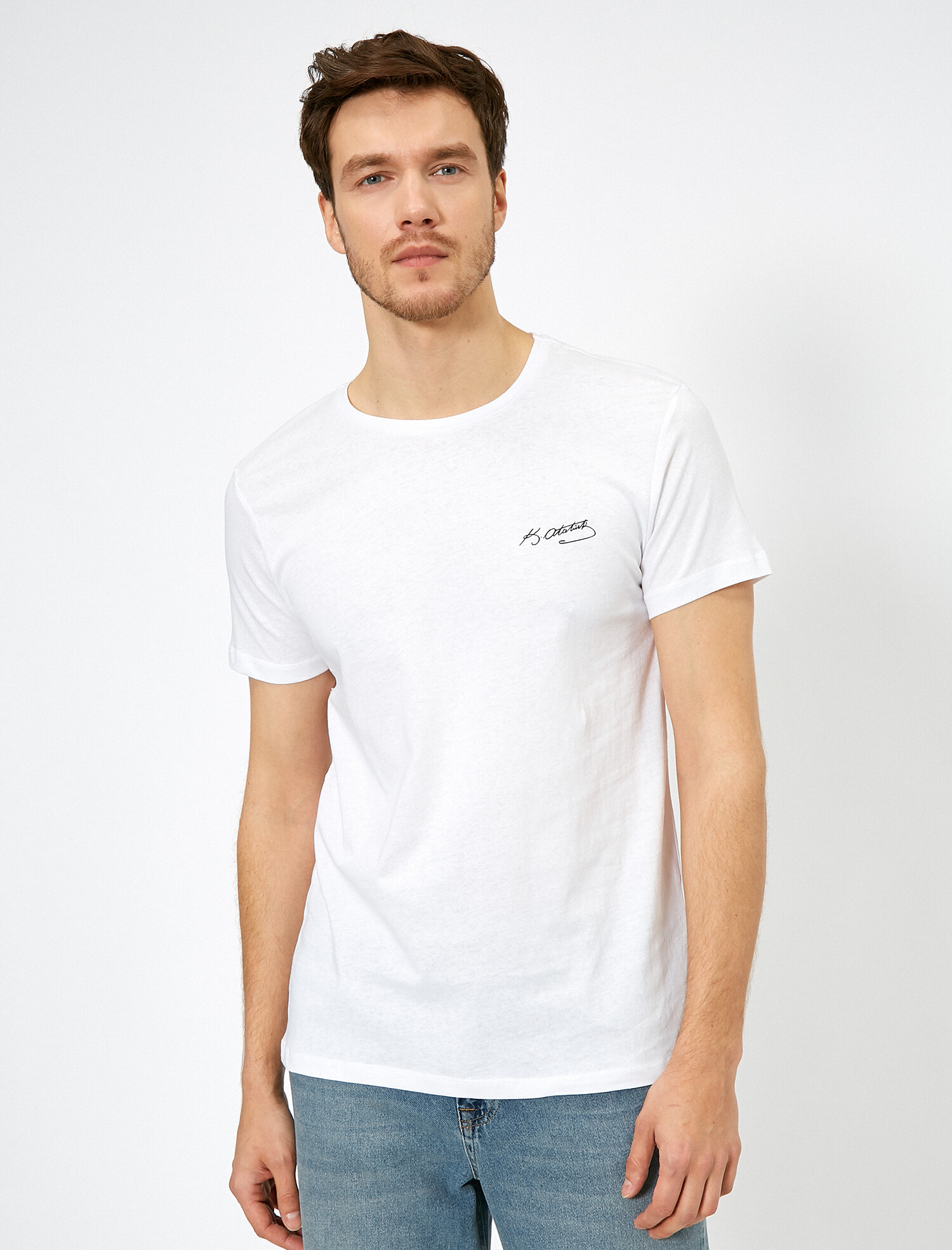 

Футболка Koton 0YAM11741CK-000 S White