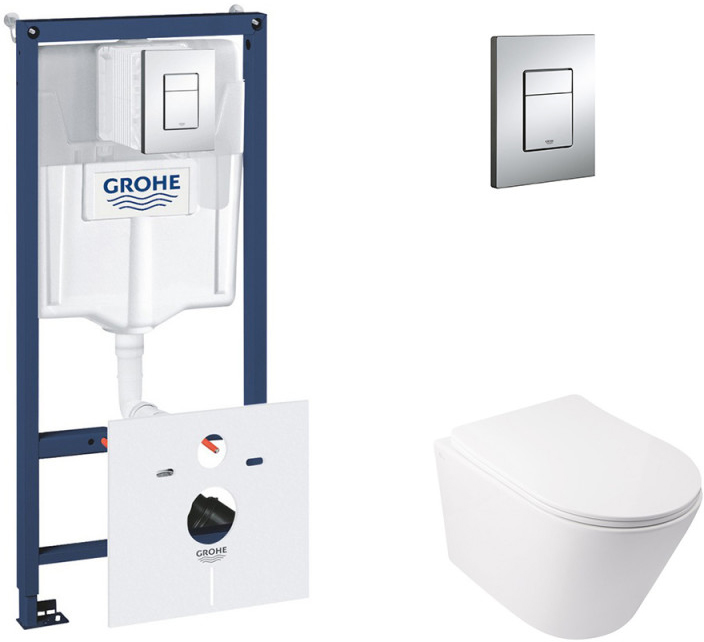 

Инсталляция GROHE Rapid SL 38827000 + унитаз QTAP Swan QT16335178W с сиденьем Soft Close дюропласт