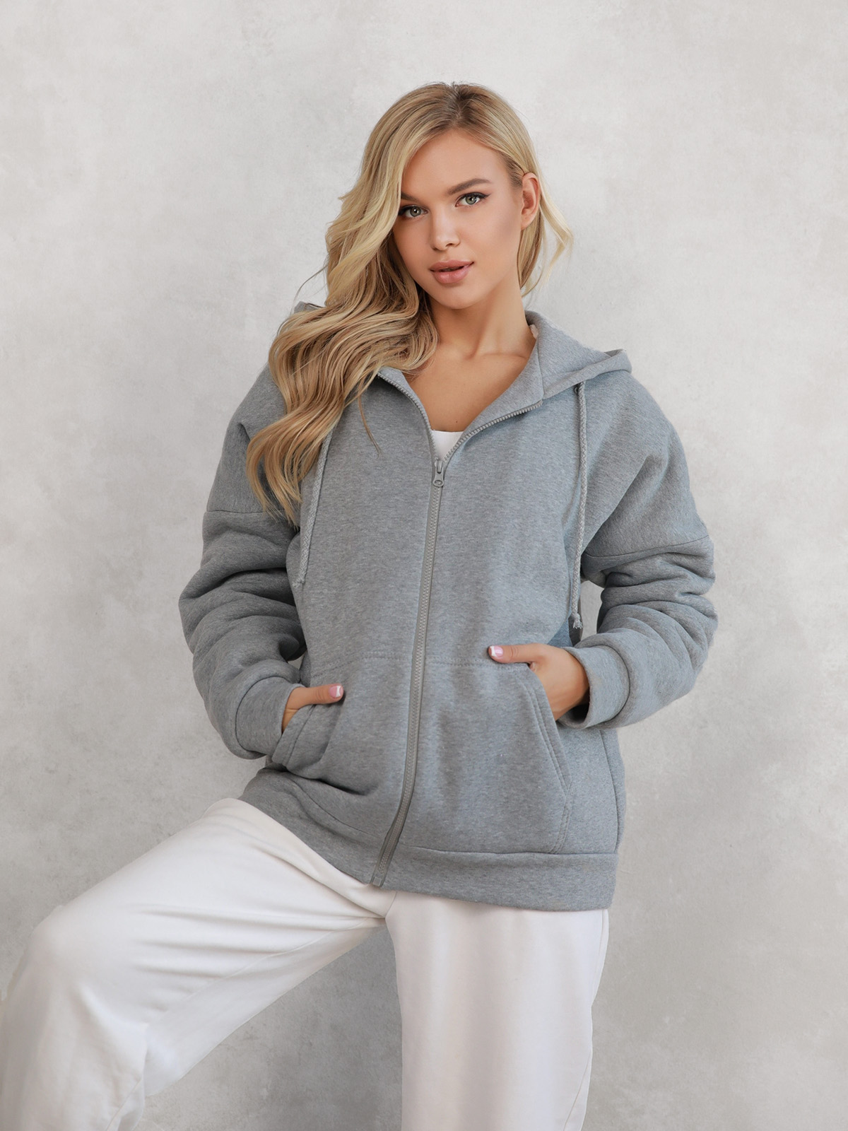 

Толстовка ISSA PLUS SA-72 L/XL Светло-серая