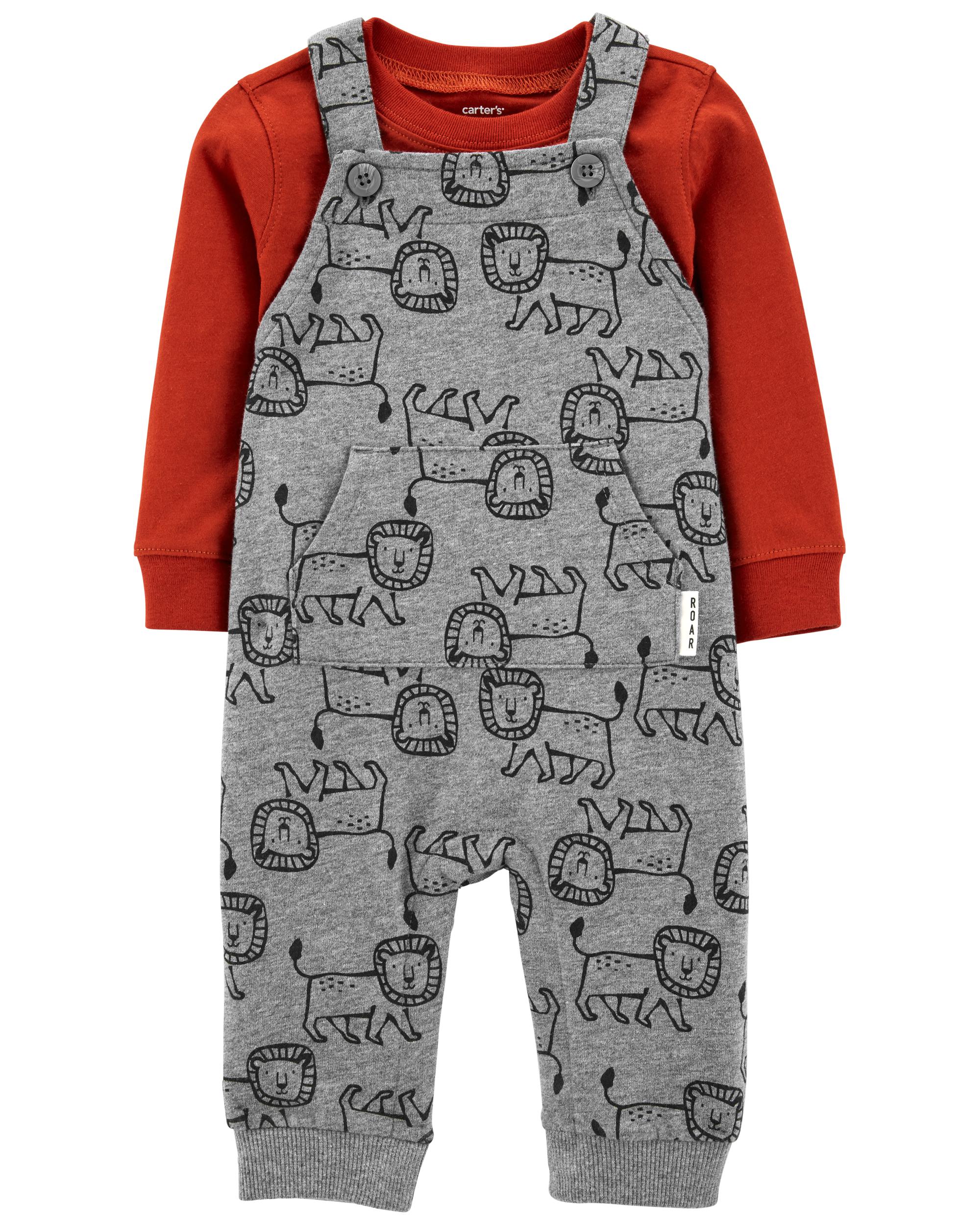 

Костюм (свитшот + полукомбинезон) Carter's 1J225710 76-81 см Серый/красный