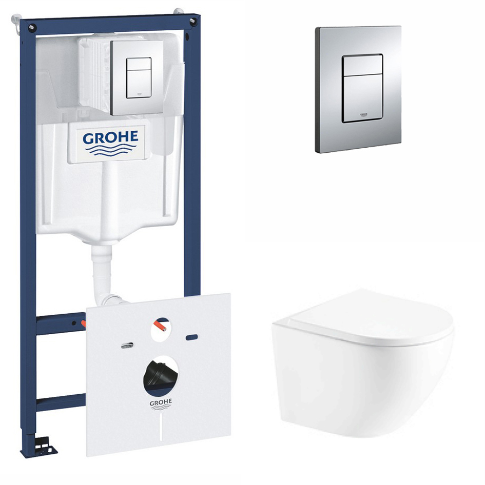 

Инсталляция GROHE Rapid SL 38827000 + унитаз QTAP Robin QT1333046ENRW с сиденьем Soft Close дюропласт