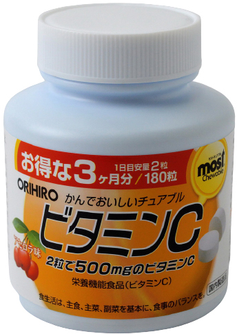 

Витамины Orihiro Vitamin C 180 жевательных таблеток (4971493104062)