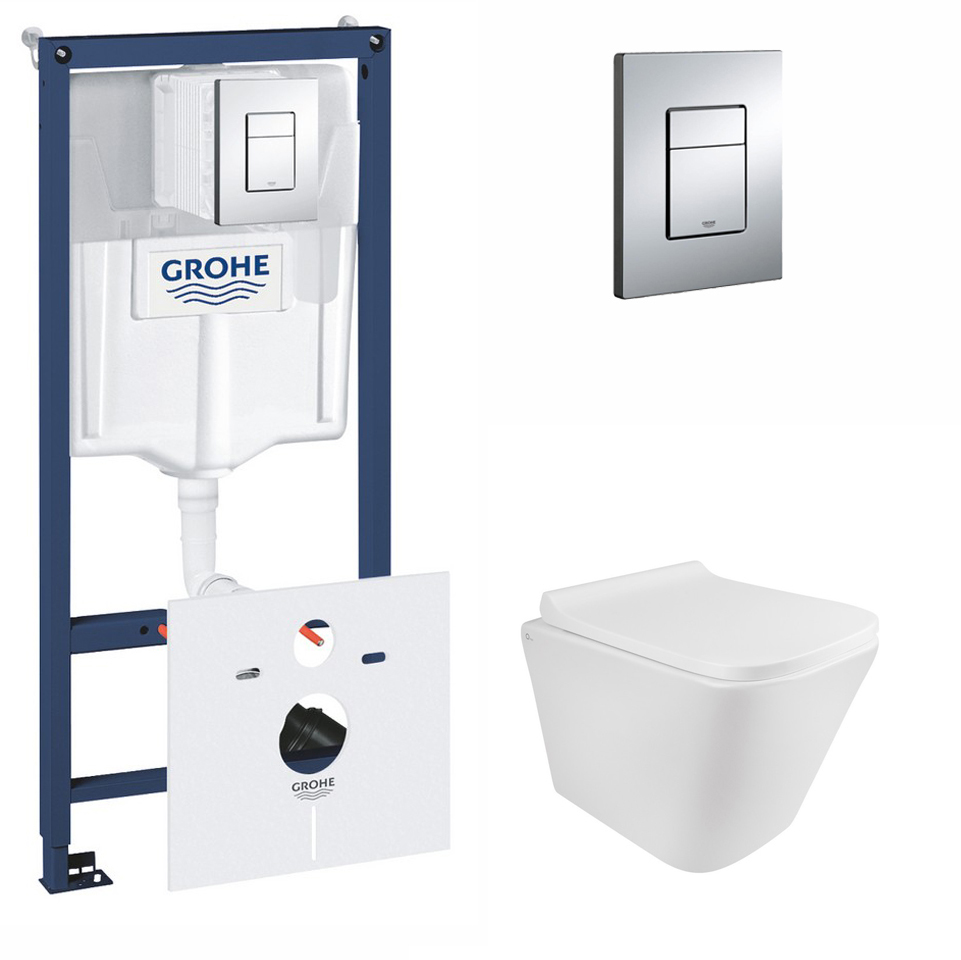 

Инсталляция GROHE Rapid SL 38827000 + унитаз QTAP Tern QT1733052ERW с сиденьем Soft Close дюропласт
