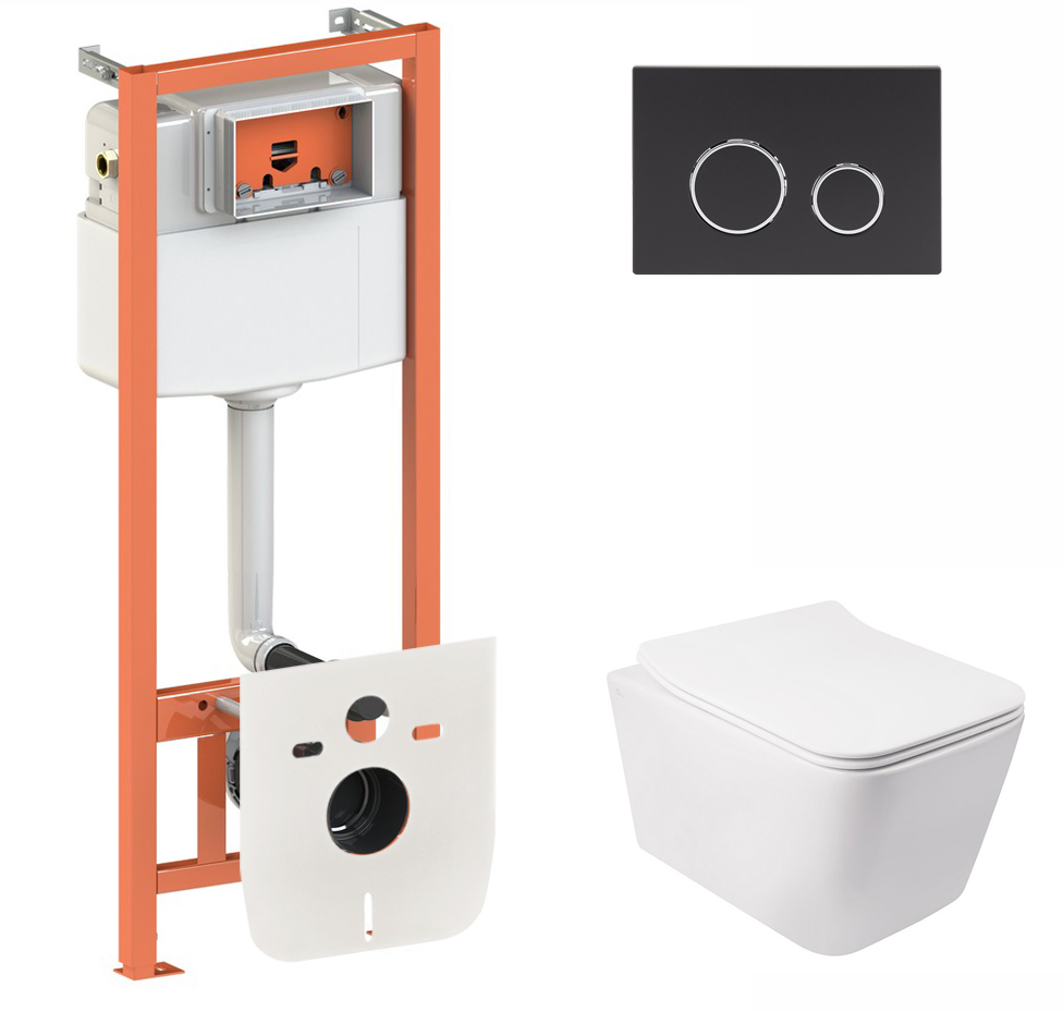 

Инсталляция QTAP Nest QT0133M425 с панелью смыва QT0111M11V1146MB + унитаз Crow QT05335170W с сиденьем Soft Close дюропласт