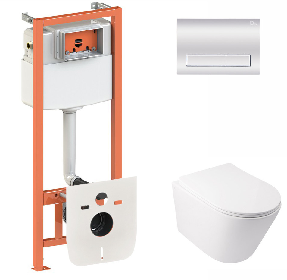 

Инсталляция QTAP Nest QT0133M425 с панелью смыва QT0111M08381CRM + унитаз Swan QT16335178W с сиденьем Soft Close дюропласт