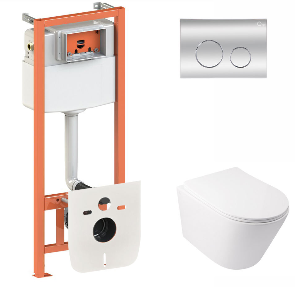 

Инсталляция QTAP Nest QT0133M425 с панелью смыва QT0111M11112CRM + унитаз Swan QT16335178W с сиденьем Soft Close дюропласт