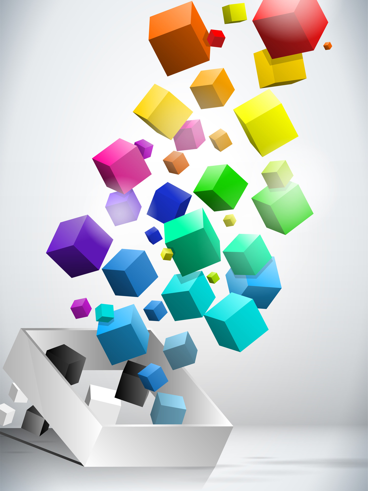 

Фотообои 3D 'Разноцветные кубики' (4977) , Мелкий песок