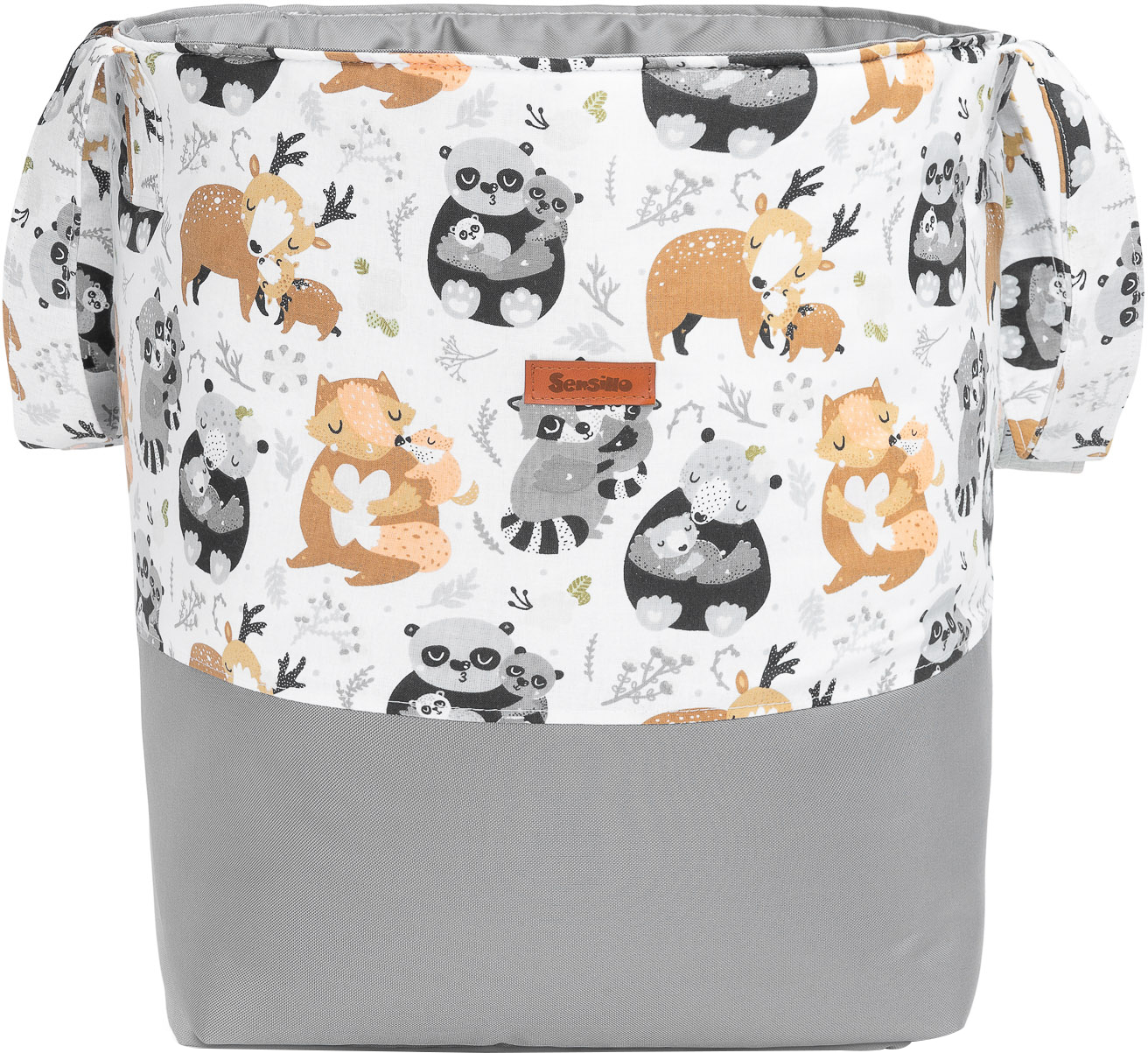 

Текстильная корзина для игрушек Sensillo Medium Szopy Szare 35х47 см (SILLO-8705)