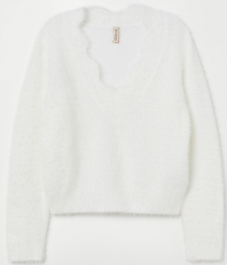 

Пуловер H&M 0788222-0  Белый, Пуловер H&M 0788222-0 S Белый