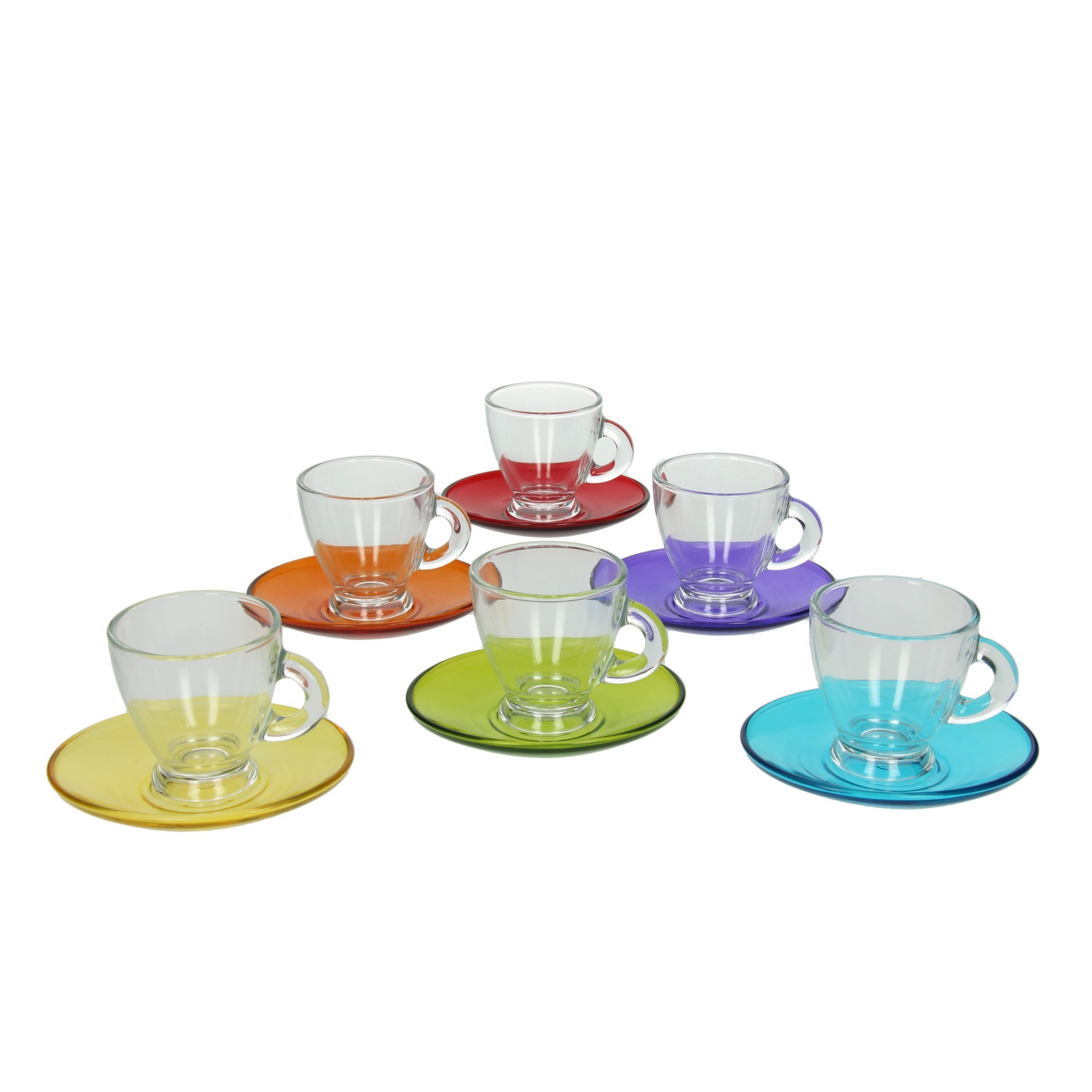

Кофейный сервиз Tognana Rio Multicolors, 90 мл, 6 персон, стекло, разноцветный