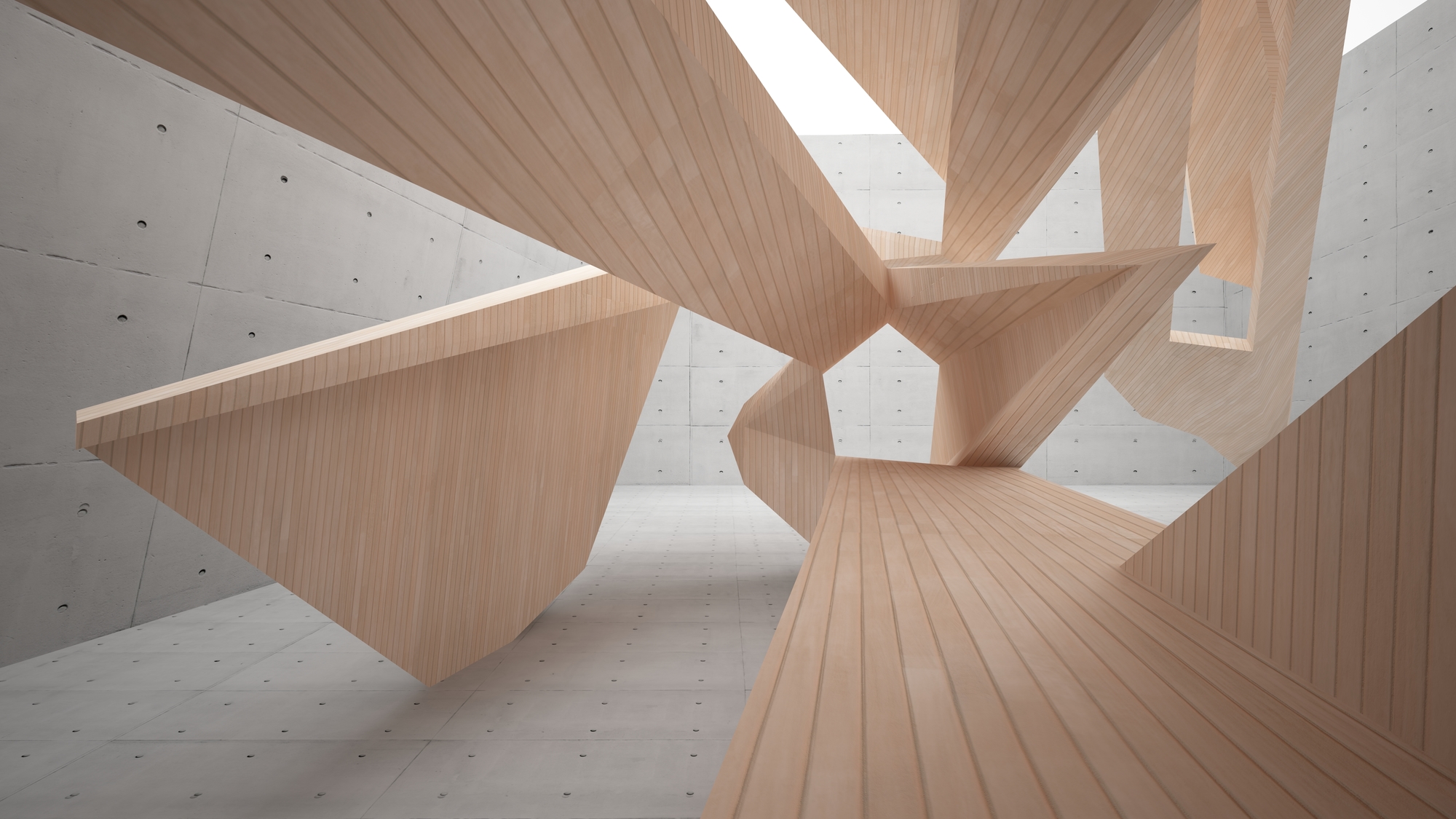 

Фотообои 3D 'Бетон и дерево' (4524) , Деко