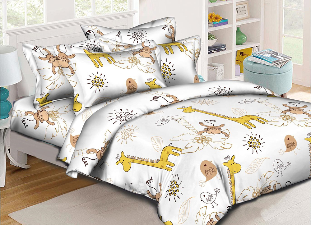 

Простынь MirSon Бязь Premium 17-0270 Mankey 180x220 см